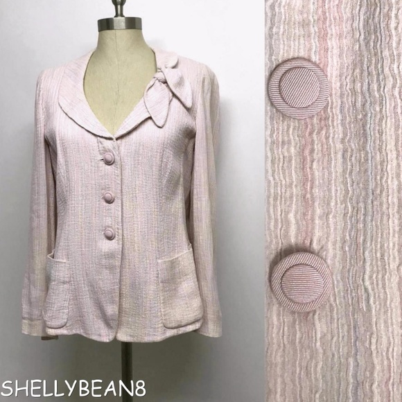 Armani Collezioni Jackets & Blazers - ❌❌SOLD❌❌ ARMANI Collezioni Pink Striped Jacket 10